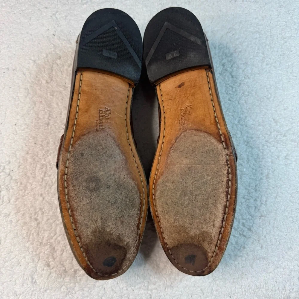 Allen‎ Edmonds Springvale Leather Brown Kiltie Slip On Loafer Shoe Men 11A  US